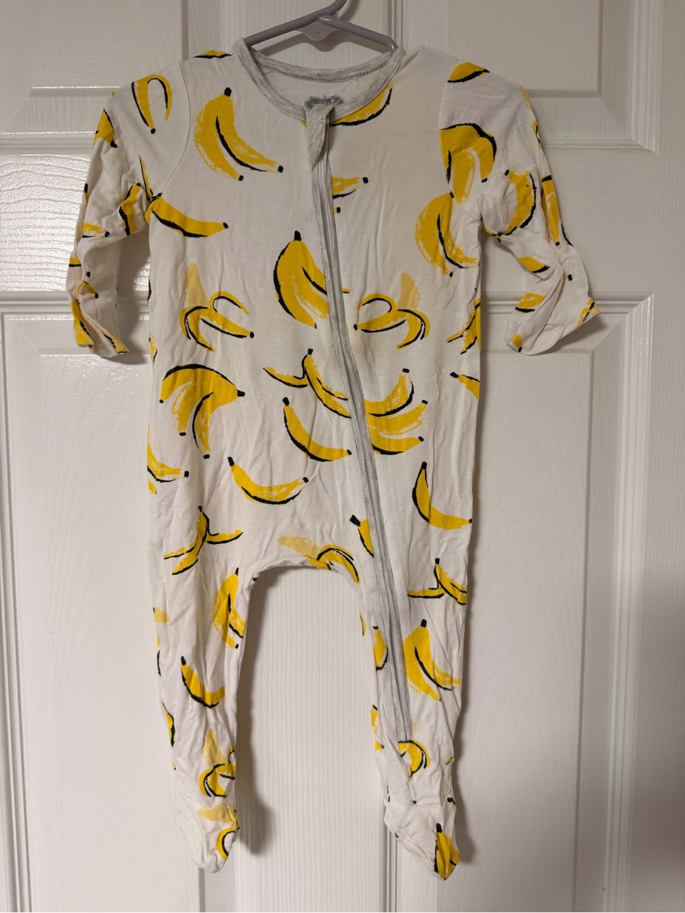 Bamboo Banana-Print Footed One-Piece Pajamas